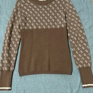 Brown Patterned Women's Sweater